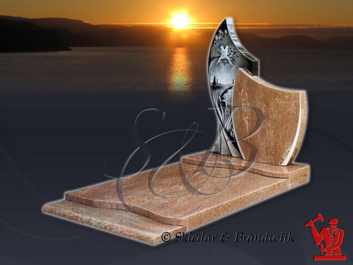 507 Emotie Grafmonument Zwart en Romantica Graniet