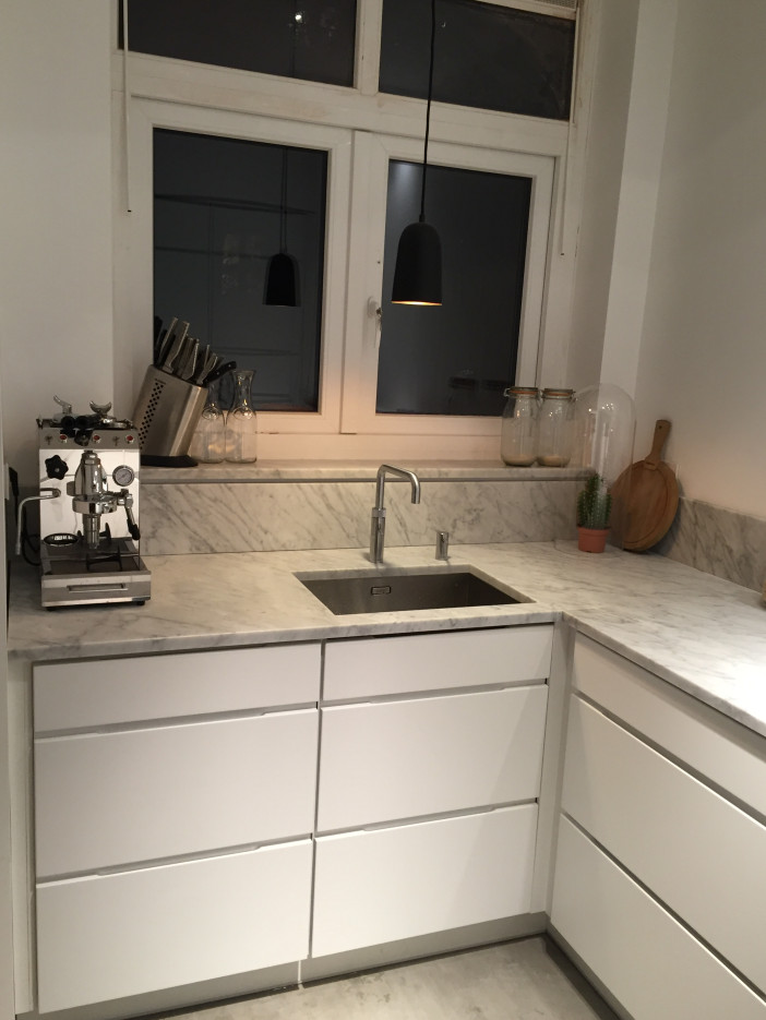 Bianco Carrara aanrechtblad